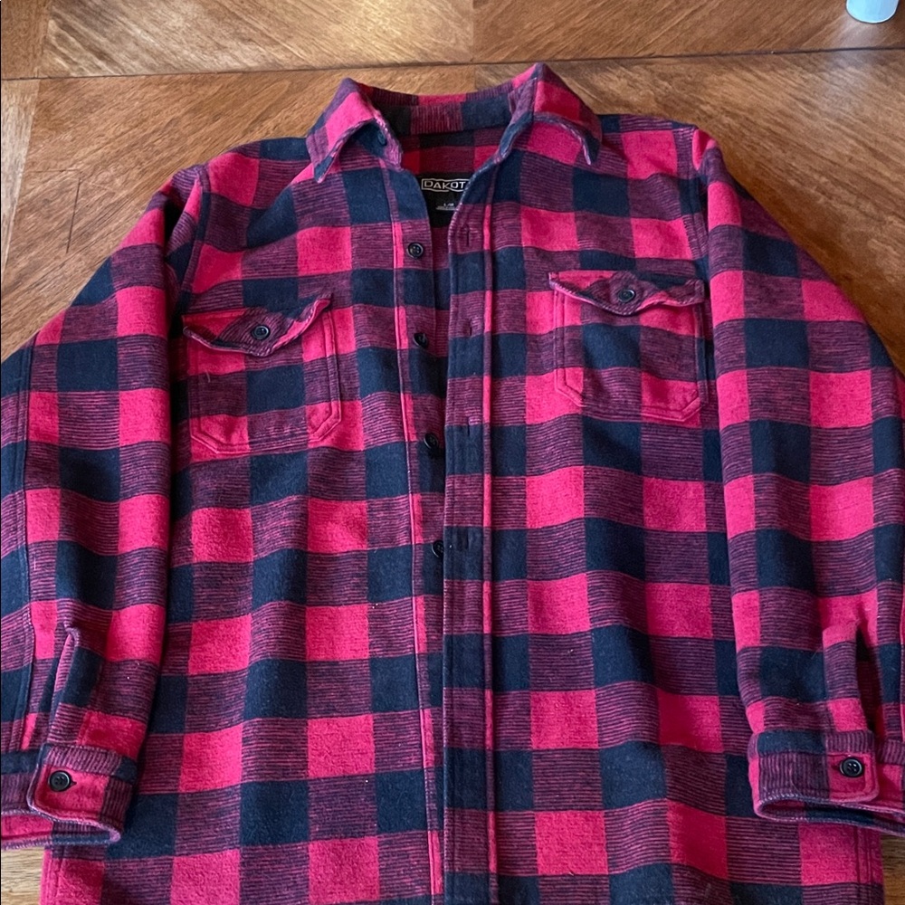 Dakota Men's Red and Black Plaid Jacket